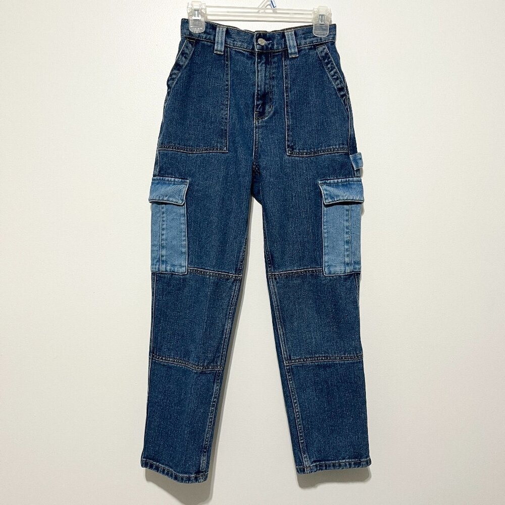 Pacsun Womens Cargo Carpenter Jeans 25 Streetwear Utility Grunge Skater Urban